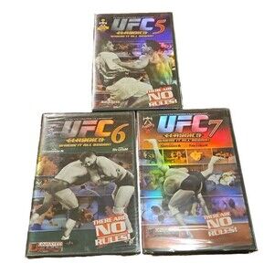 VINTAGE UFC 5 6 7 DVD Lot Brand New & Sealed Collectors Severn Gracie Shamrock